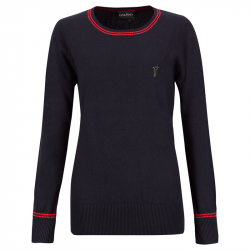 Pull Femme Golfino Col Rond Bleu Marine