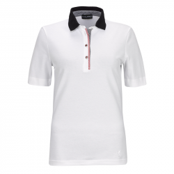 Polo Femme Golfino Vichy Blanc