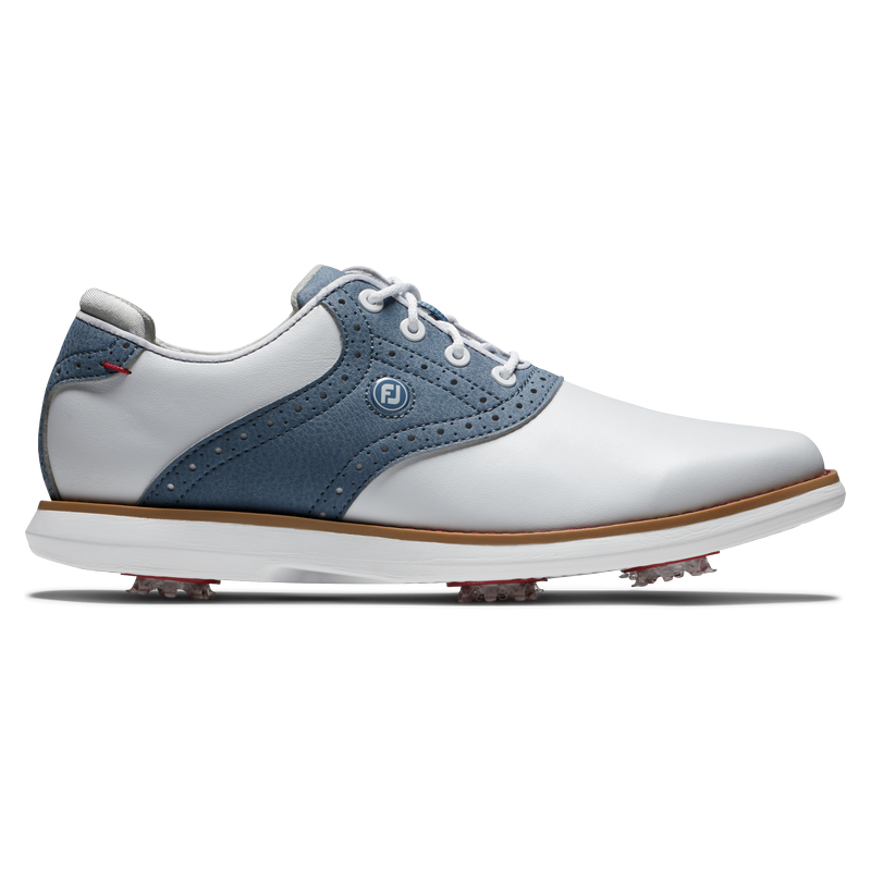 Chaussure Femme Footjoy Traditions Blanc/Bleu Chaussure Femme Footjoy Traditions Blanc/Bleu