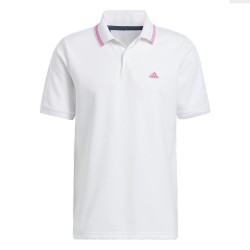 Polo Adidas Go-To Primegreen Pique Blanc/Rose