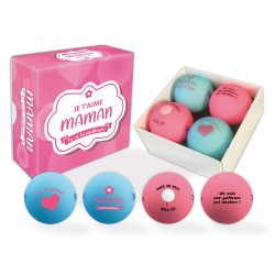 Coffret Balles Volvik Vivid Lite Je t'aime Maman x4