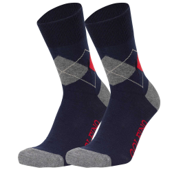 Paire de Chaussette Femme Golfino Carreaux Bleu Marine