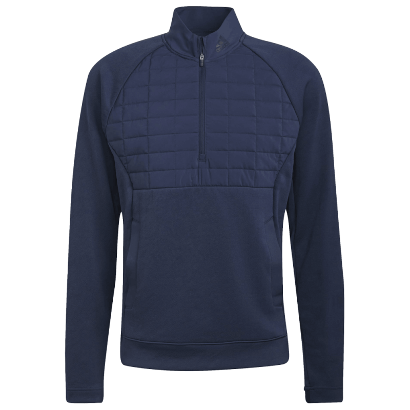 Haut Manches Longues Adidas Quarter-Zip Bleu Marine Haut Manches Longues Adidas Quarter-Zip Bleu Marine
