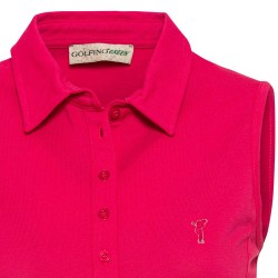 Polo Sans Manches Femme Golfino The Marley Rouge pas cher