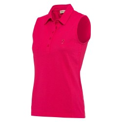 Prix Polo Sans Manches Femme Golfino The Marley Rouge