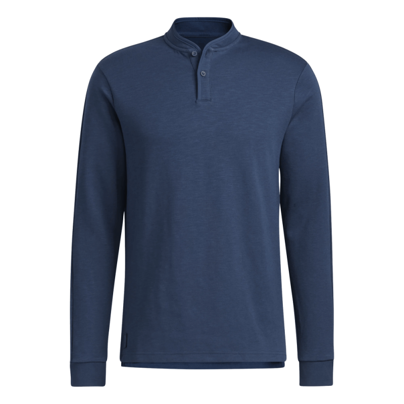 Achat Polo Manches Longues Adidas Go-To Henley Bleu Marine