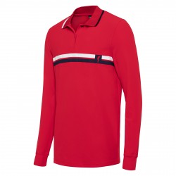 Achat Polo Manches Longues Golfino Graphic Energy Rouge