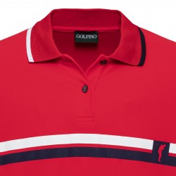 Promo Polo Manches Longues Golfino Graphic Energy Rouge