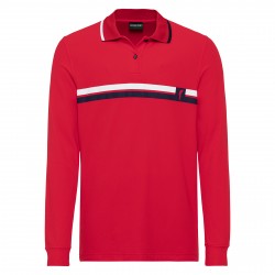 Polo Manches Longues Golfino Graphic Energy Rouge