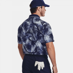 Promo Polo Under Armour Iso-Chill Graphic Palm Bleu