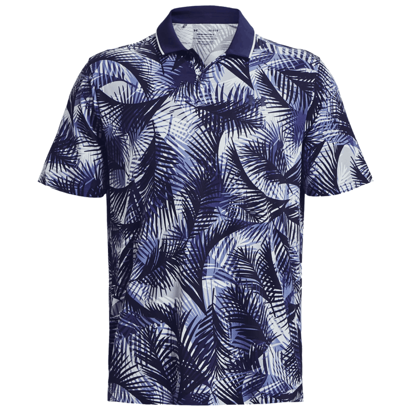 Polo Under Armour Iso-Chill Graphic Palm Bleu