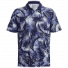 Polo Under Armour Iso-Chill Graphic Palm Bleu