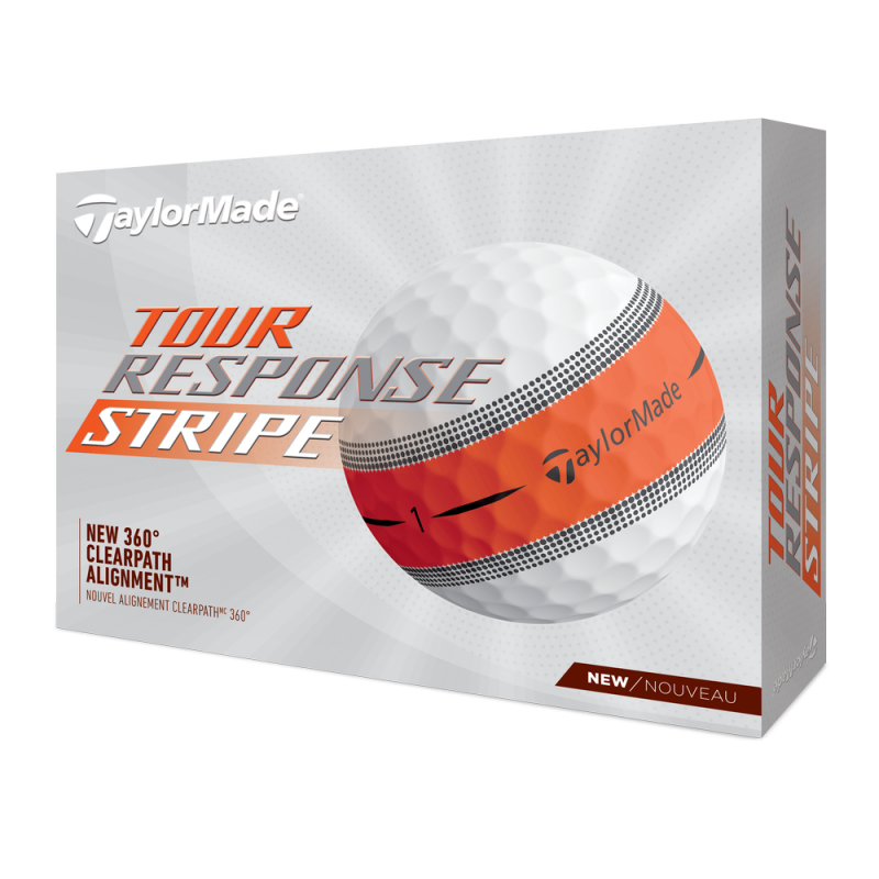 Achat Balles TaylorMade Tour Response Stripe x12 2024 Orange