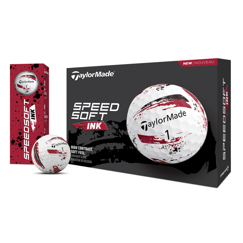 Achat Balles TaylorMade SpeedSoft Ink x12 2024 Rouge