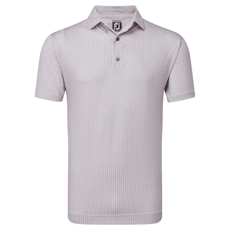 Polo Footjoy Coquilles St Jacques Rose/Blanc