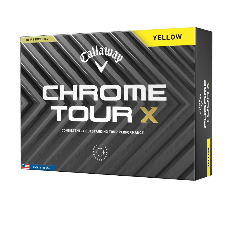 Achat Balles Callaway Chrome Tour X x12 Jaune