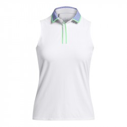 Prix Polo Sans Manches Femme Under Armour Iso-Chill Blanc