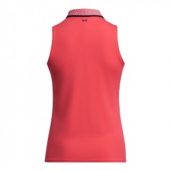 Promo Polo Sans Manches Femme Under Armour Iso-Chill Rouge