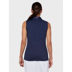 Promo Polo Sans Manches Femme Callaway Geo Bleu Marine