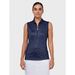 Prix Polo Sans Manches Femme Callaway Geo Bleu Marine