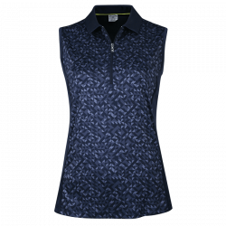 Polo Sans Manches Femme Callaway Geo Bleu Marine