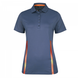 Polo Femme Callaway Chroma Striped Mesh Bleu