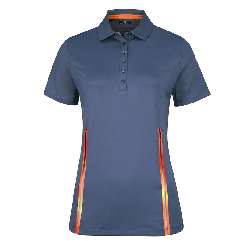 Polo Femme Callaway Chroma Striped Mesh Bleu