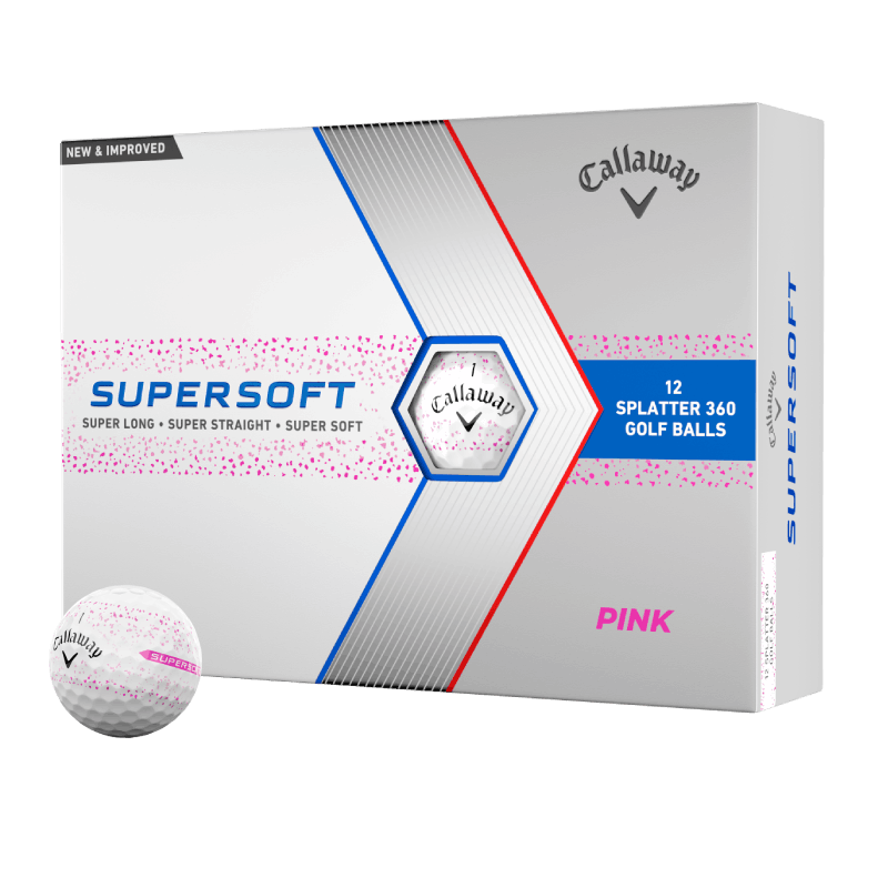 Balles Callaway SuperSoft Splatter 360 x12 Rose