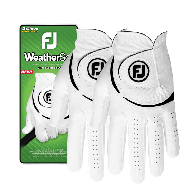 Pack de 2 Gants Footjoy WeatherSof Regular Blanc