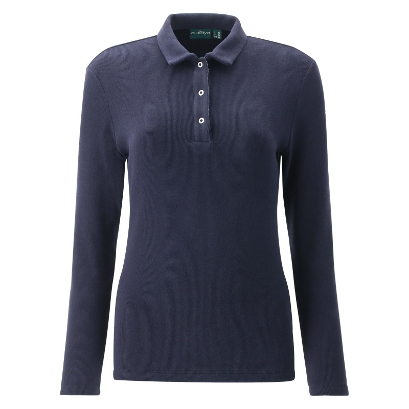 Polo Manches Longues Femme Chervo Aldina Bleu Marine