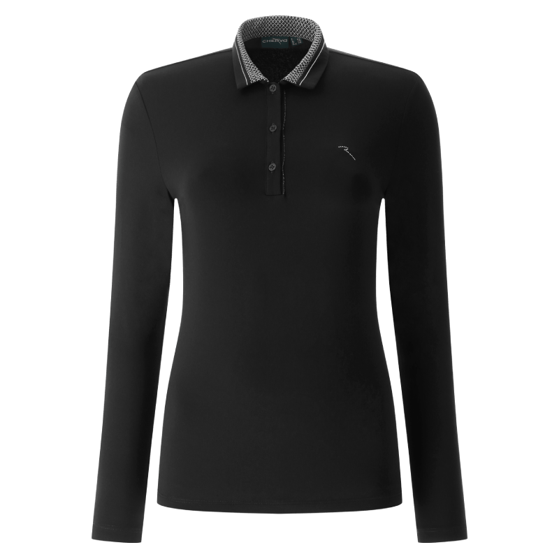 Polo Manches Longues Femme Chervo Animus Noir