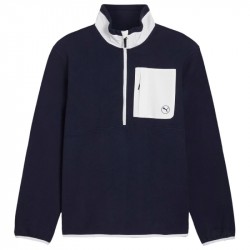 Haut Manches Longues Puma Polaire Fleece Bleu Marine