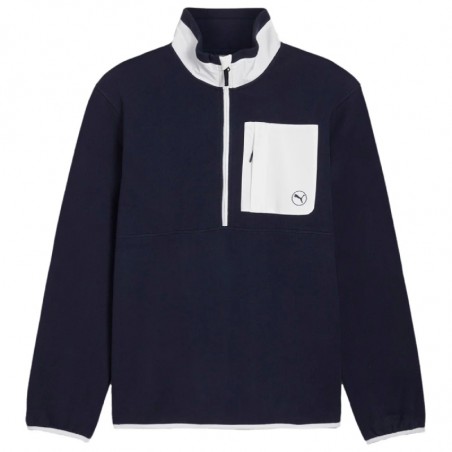 Pull Homme Col Camionneur – Sweatshirt Micro Polaire, Manches Longues, Chaud | Pour Automne-hiver, Chasse, Décontracté