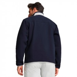 Promo Haut Manches Longues Puma Polaire Fleece Bleu Marine