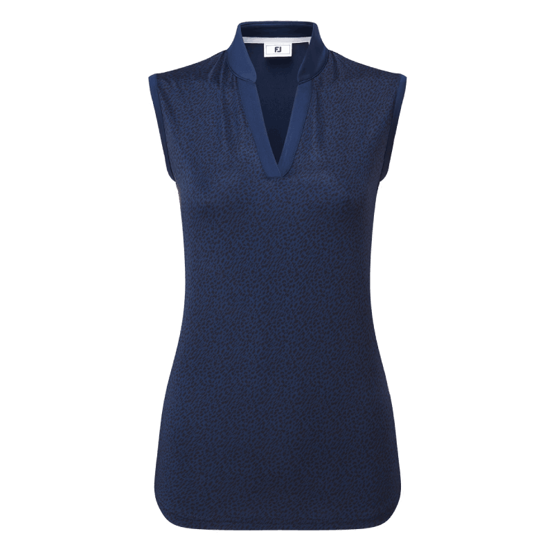 Polo Sans Manches Femme Footjoy Animal Bleu Marine