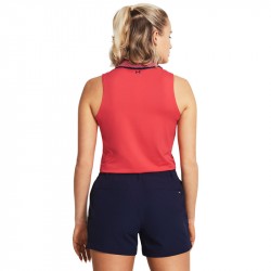 Achat Polo Sans Manches Femme Under Armour Iso-Chill Rouge