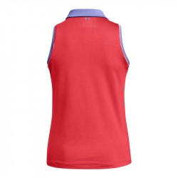 Promo Polo Sans Manches Femme Under Armour Jacq Rouge