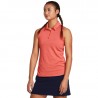 Polo Sans Manches Femme Under Armour Playoff Corail