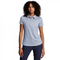 Polo Femme Under Armour Playoff 3.0 Blanc/Bleu