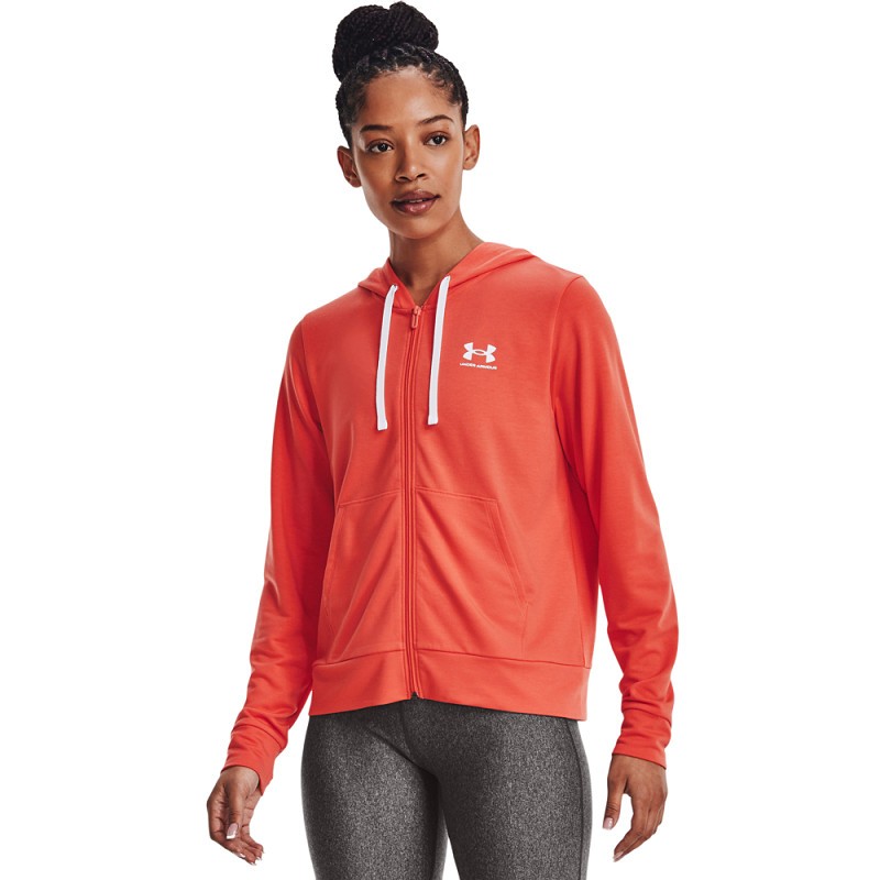 Haut Manches Longues Femme Under Armour Rival Terry Rouge