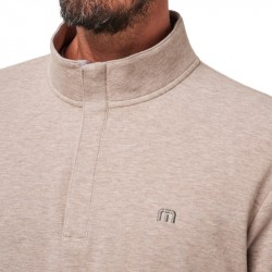 Promo Haut Manches Longues Travis Mathew Cloud Quarter Beige
