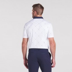 Promo Polo Puma Pure 2.0 Argyle Blanc