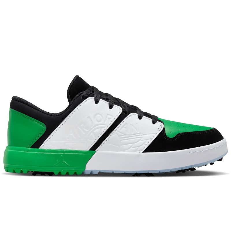 Chaussure Jordan Golf NU Retro 1 G Blanc/Noir/Vert Chaussure Jordan Golf NU Retro 1 G Blanc/Noir/Vert