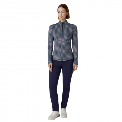 Prix Haut Manches Longues Femme Callaway Mini Geo Bleu Marine