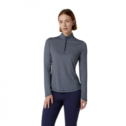 Promo Haut Manches Longues Femme Callaway Mini Geo Bleu Marine