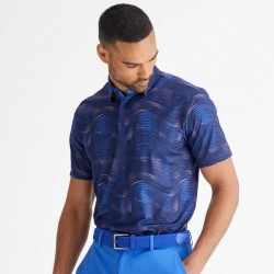 Promo Polo Ping Optic-Groove Bleu Marine