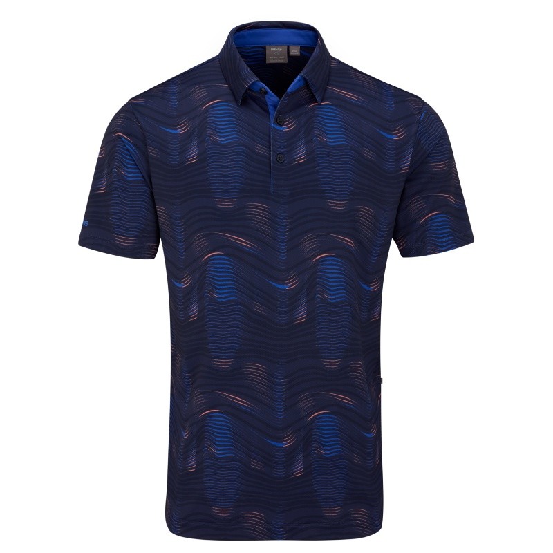 Polo Ping Optic-Groove Bleu Marine