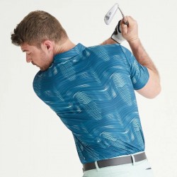 Vente Polo Ping Optic-Groove Turquoise