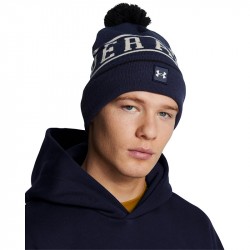 Promo Bonnet Under Armour Halftime Pompon Bleu Marine
