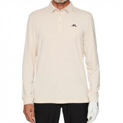 Polo Manches Longues J.Lindeberg Florian Blanc Cassé